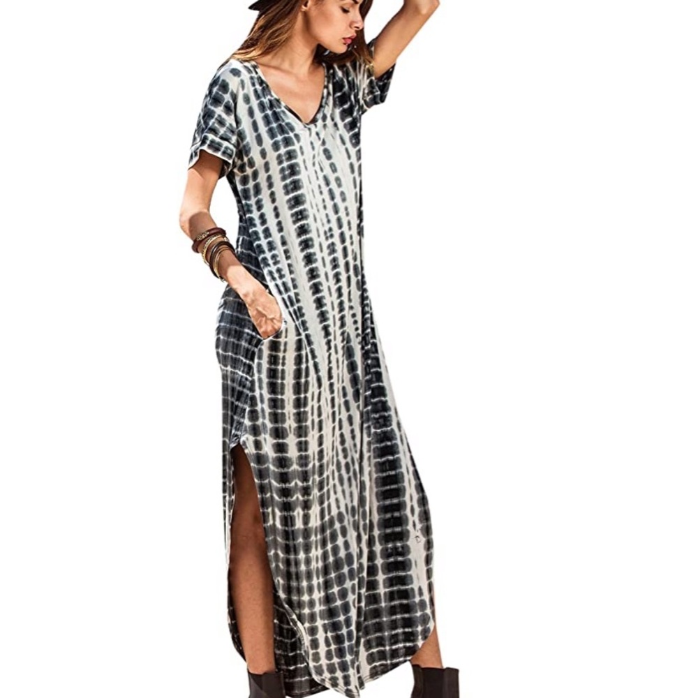 Tie dye maxi dress WITH POCKETS